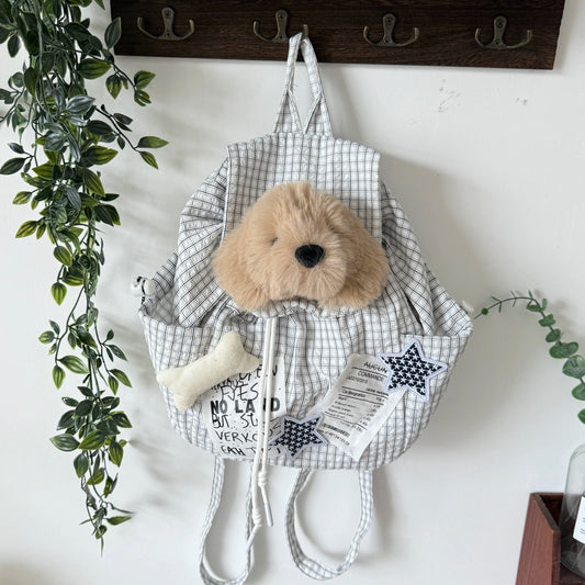 Paws & Stars · Plaid Adventure Backpack