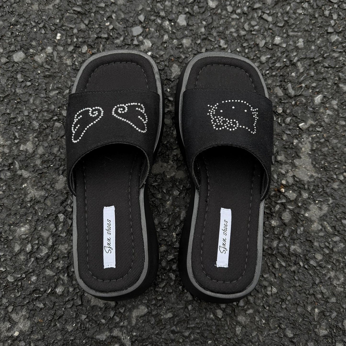 HelloKitty Black Heightening Sandals