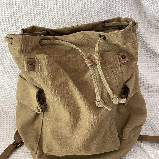 The Scholar Bear Backpack – Vintage-Inspired Canvas Rucksack